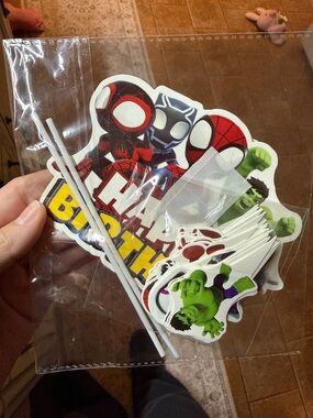 Amazing Spidey & Friends Cake Topper & 24pcs Cupcake toppers